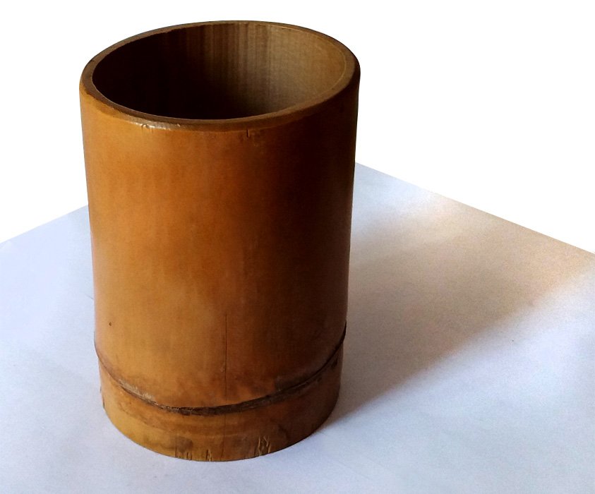 Bamboo Cut Decorative Pen Pencil Stand Holder for Eco Home and Office Decor